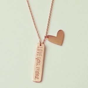 ❤️I love you more Bar Necklace❤️ Rose Gold